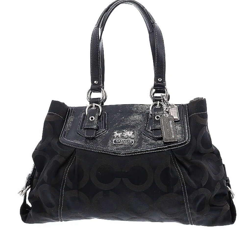 - ❤️❤️ COACH 14578 MADISON black logo print hand BAG❤️❤️